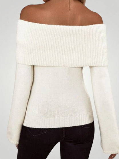 Jersey de Punto con Hombro Descubierto para Mujer | Ideal para Días Informales
