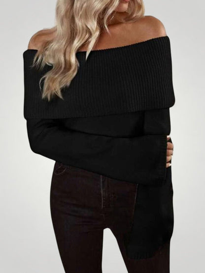 Jersey de Punto con Hombro Descubierto para Mujer | Ideal para Días Informales