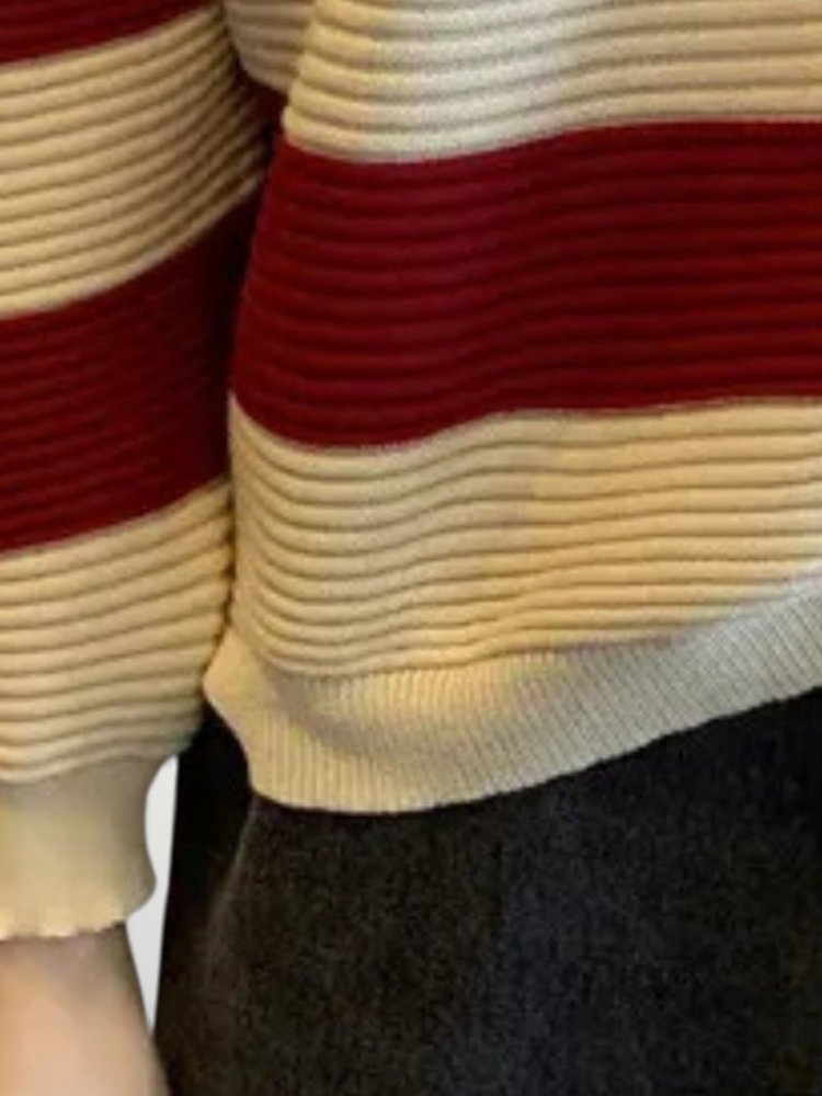 Jersey de Punto con Nudo Frontal y Corte Relajado para Mujer | Ideal para Días de Otoño