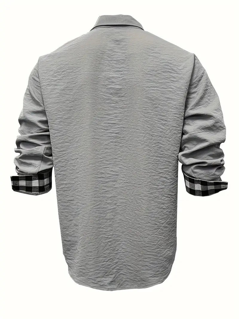 Camisa de Manga Larga con Cierre Abotonado para Hombre | Ideal para Uso Diario y Entornos Profesionales