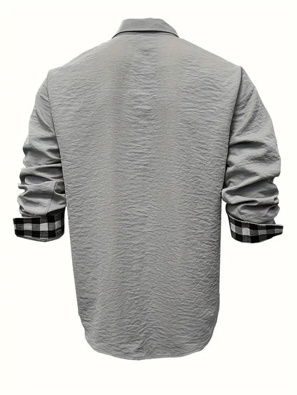 Camisa de Manga Larga con Cierre Abotonado para Hombre | Ideal para Uso Diario y Entornos Profesionales