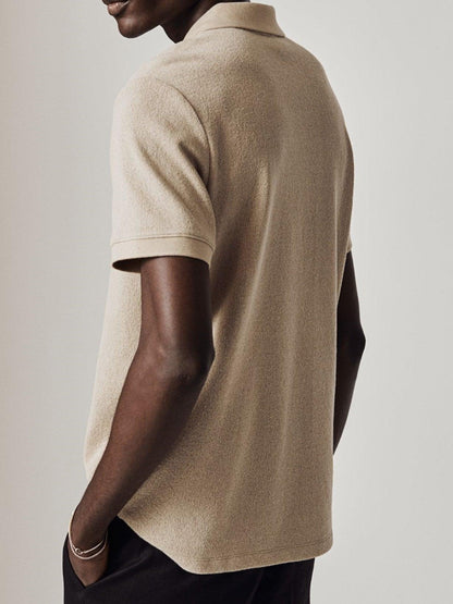 Polo de Manga Corta con Cuello Polo y Cierre de Cremallera para Hombres | Ideal para Uso Diario