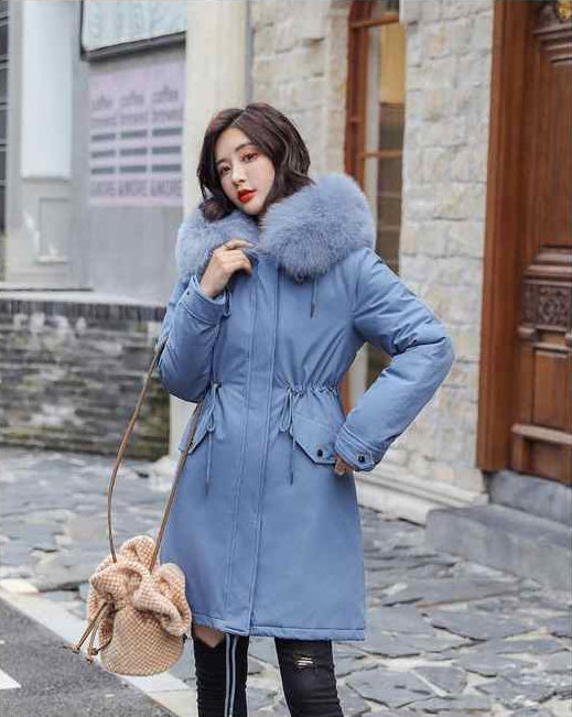 Manteco con Forro Desmontable y Capucha con Borde Sintético para Mujer | Ideal para Invierno