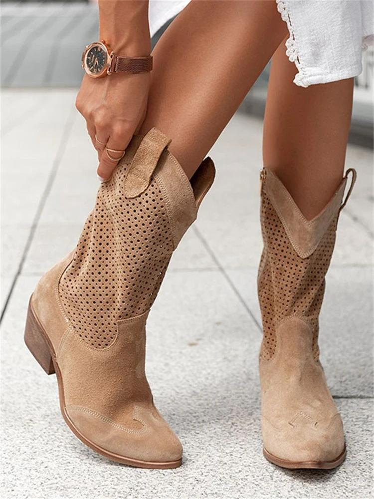 Botas Vaqueras Con Diseño Occidental Para Mujer | Ideal Para Ocasiones Informales Y Especiales