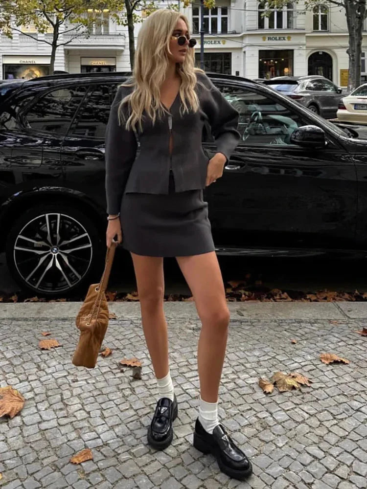 Conjunto Coordinado De Punto Para Mujeres | Ideal Para Uso Diario Y Momentos Informales