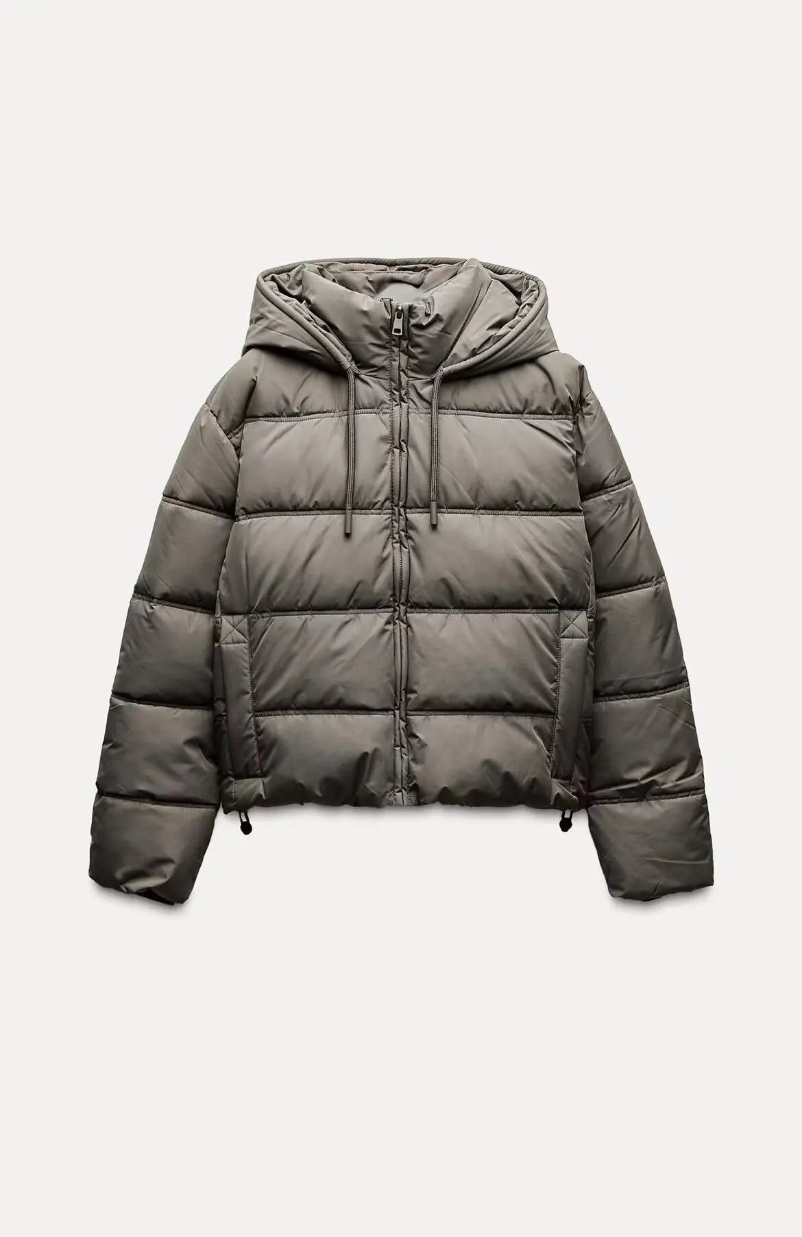 Chaqueta Acolchada Corta con Capucha para Mujer | Uso Diario en Otoño e Invierno