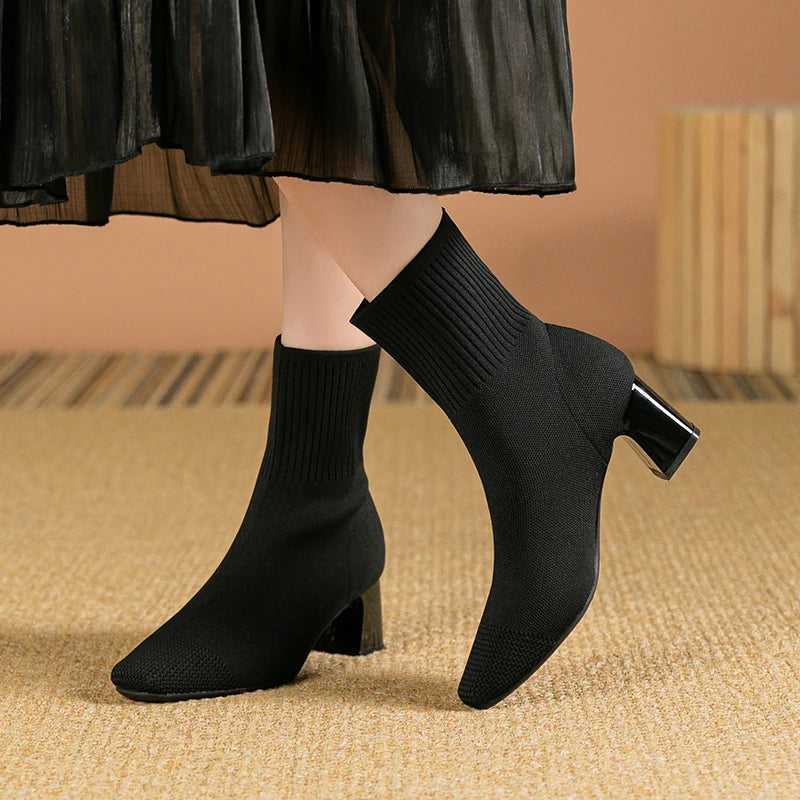 Botines Con Tacón Medio Para Mujer | Ideal Para Uso Diario