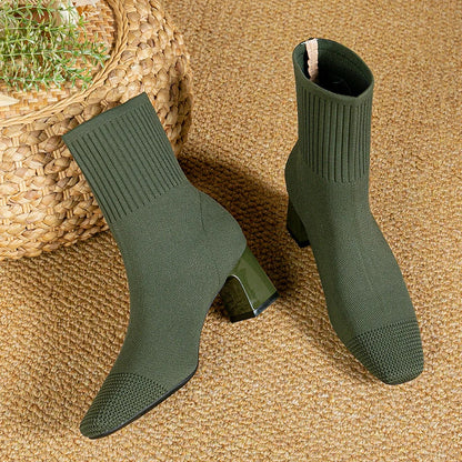 Botines Con Tacón Medio Para Mujer | Ideal Para Uso Diario