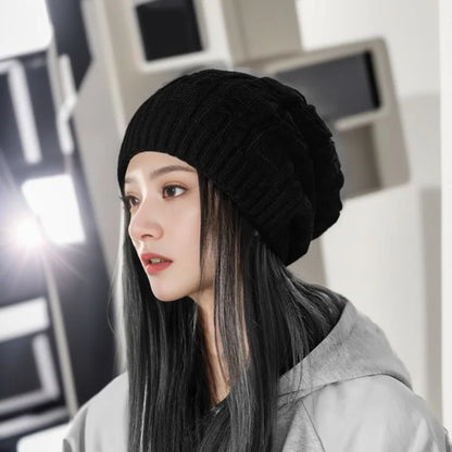 Gorro Tipo Beanie con Ajuste Amplio para Mujer | Ideal para Invierno