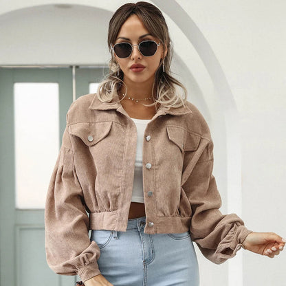 Chaqueta Corta Con Cierre De Botones Para Mujer | Ideal Para Uso Diario