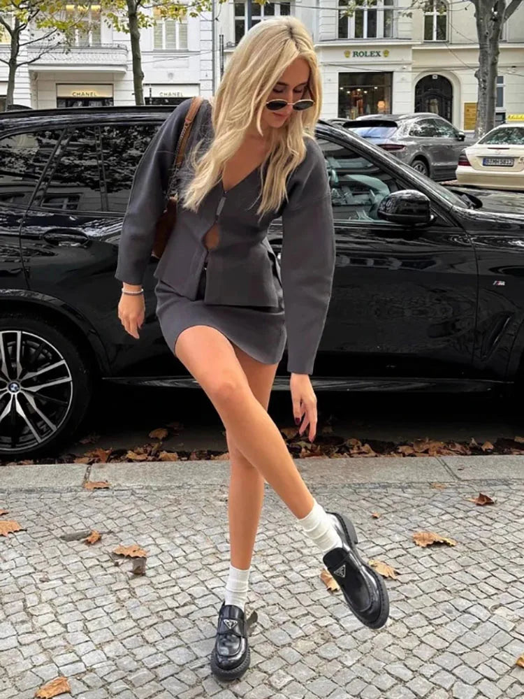 Conjunto Coordinado De Punto Para Mujeres | Ideal Para Uso Diario Y Momentos Informales