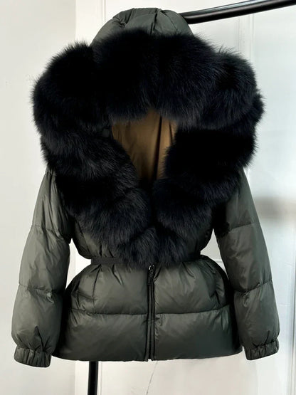 Doudoune Con Capucha Y Cuello Desmontable Para Mujer | Ideal Para Uso Diario En Invierno