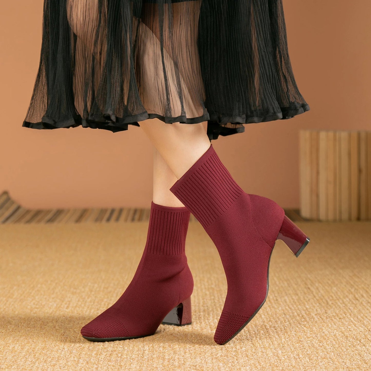 Botines Con Tacón Medio Para Mujer | Ideal Para Uso Diario