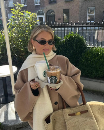 Abrigo Oversize con Cierre Frontal para Mujer | Ideal para Temporada Fría