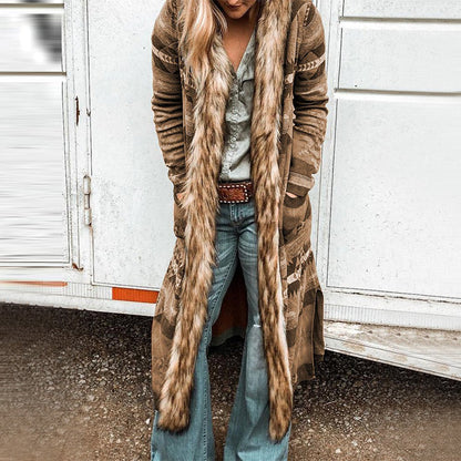 Abrigo Largo con Cuello Decorativo para Adultos | Ideal para Invierno