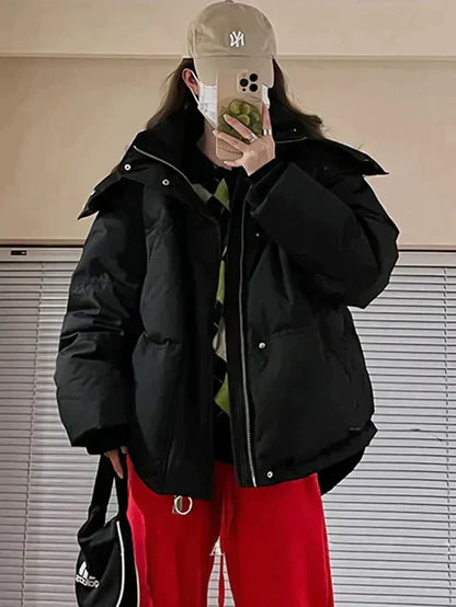Chaqueta Acolchada con Capucha y Cierre de Cremallera para Mujer | Ideal para Invierno