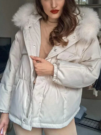 Manteco Largo con Capucha y Cierre de Botones para Mujer | Ideal para Invierno