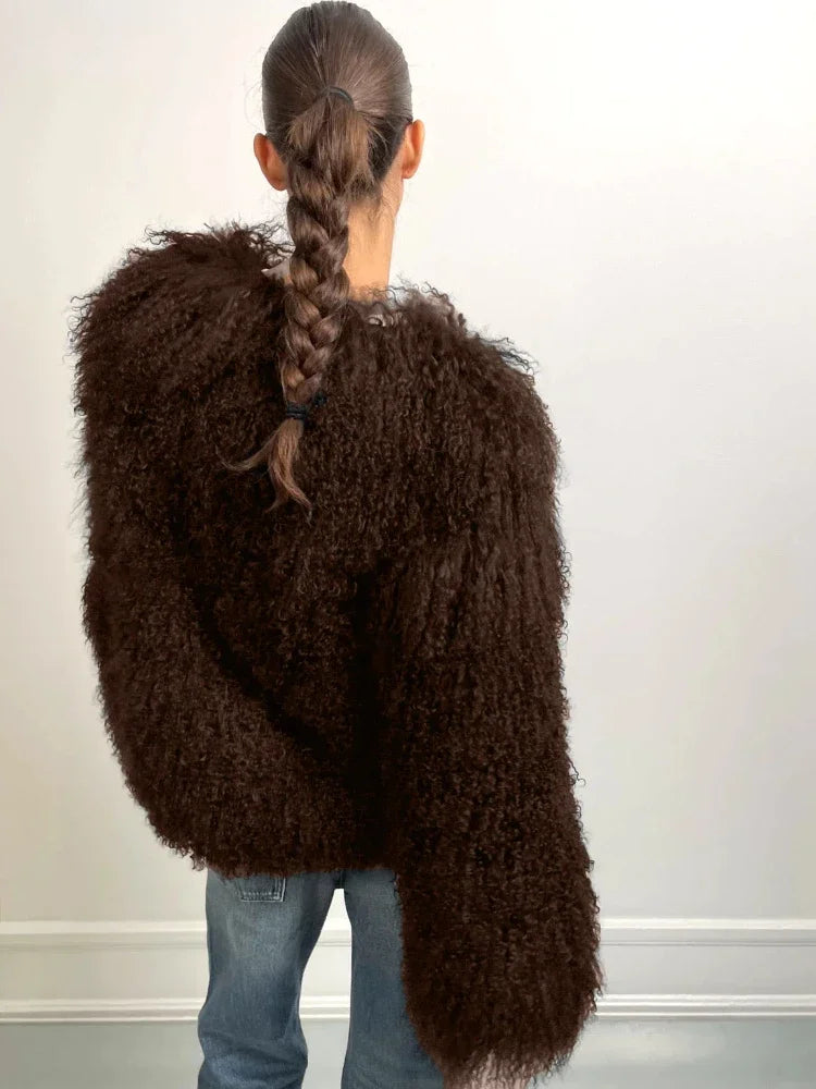Manteco Largo con Corte Amplio y Cuello Alto para Mujer | Ideal para Invierno
