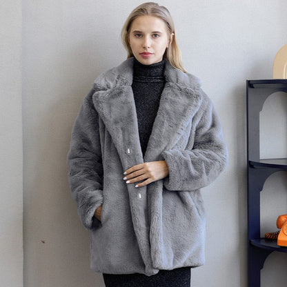 Abrigo Midi con Diseño Oversize para Mujer | Ideal para Otoño e Invierno