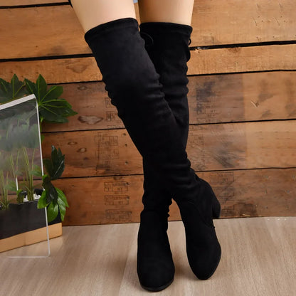 Botas Overknee para Mujer con Tacón Ancho | Ideal para Varias Temporadas
