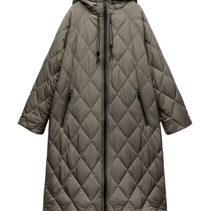 Veste Larga con Capucha Ajustable para Mujer | Ideal para la Temporada Fría