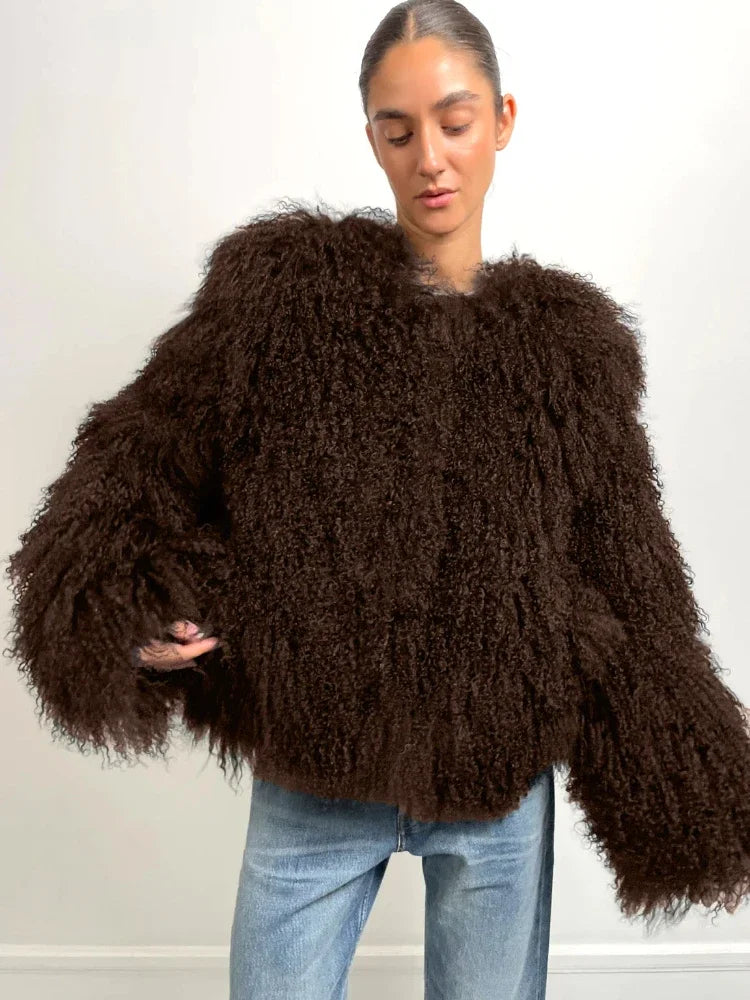 Manteco Largo con Corte Amplio y Cuello Alto para Mujer | Ideal para Invierno