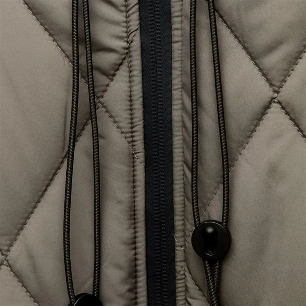 Veste Larga con Capucha Ajustable para Mujer | Ideal para la Temporada Fría