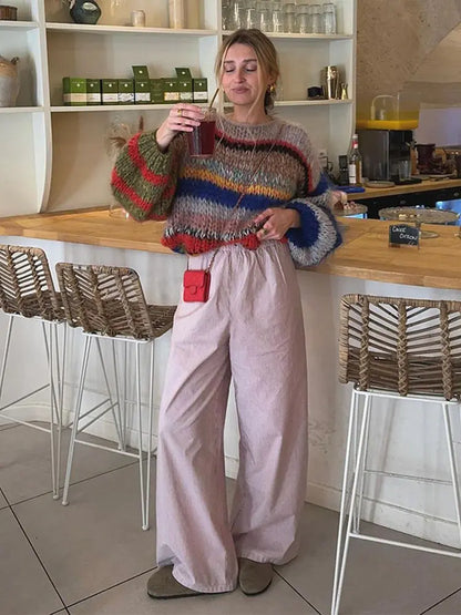 Jersey con Diseño Calado y Corte Amplio para Mujer | Ideal para Otoño e Invierno