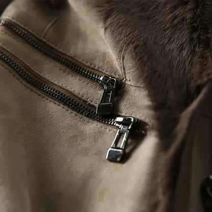 Chaqueta Tipo Biker con Cierre de Cremallera para Mujer | Ideal para Otoño e Invierno