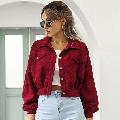 Chaqueta Corta Con Cierre De Botones Para Mujer | Ideal Para Uso Diario