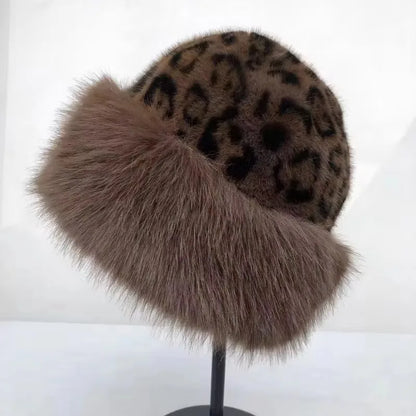 Sombrero con Cobertura de Orejas y Estampado Animal para Mujer | Ideal para Invierno