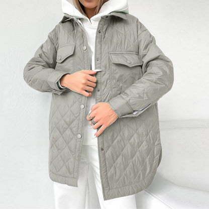 Chaqueta Larga con Cierre de Presión para Mujer | Ideal para Invierno