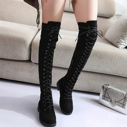 Botas Overknee con Cordones para Mujer | Ideal para Varias Temporadas
