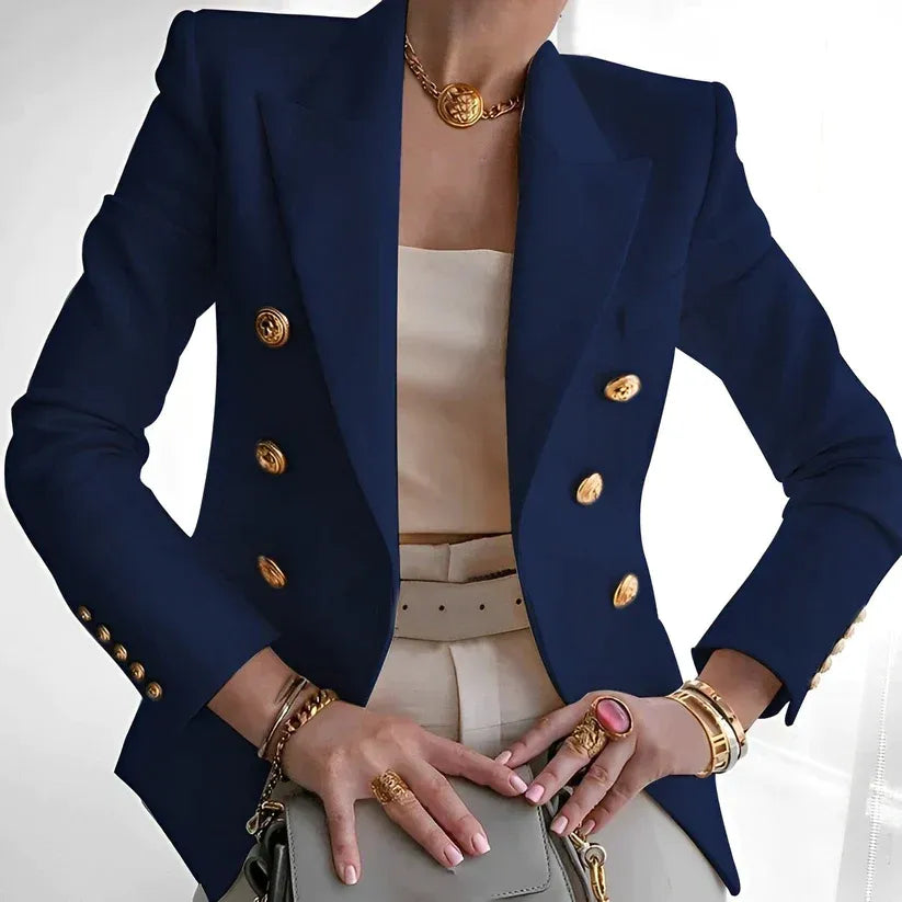 Blazer con Corte Estructurado y Cierre de Botones para Mujer | Ideal para Oficina o Uso Diario