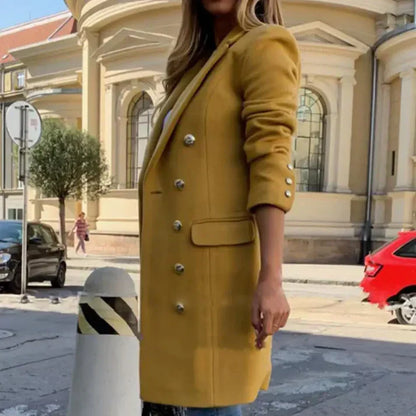 Abrigo Largo Con Cierre De Botones Para Mujer | Ideal Para Uso Diario Y Entretemporadas