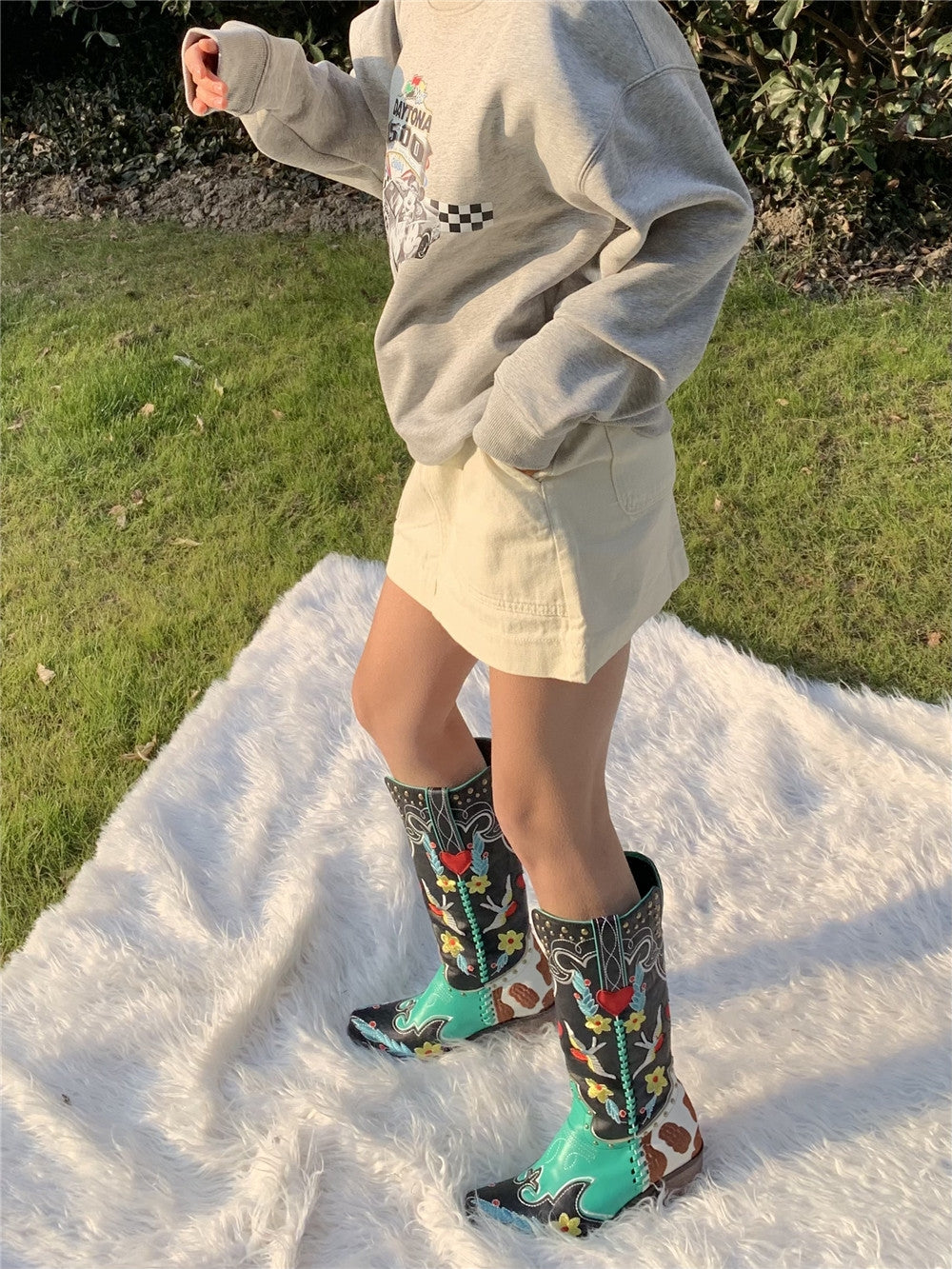 Botas De Estilo Western Con Diseño Estructurado Para Mujer | Ideal Para Uso Diario