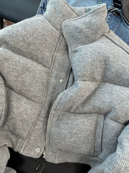 Doudoune Con Cuello Alto y Cierre de Cremallera Para Mujer | Ideal Para La Temporada Fría