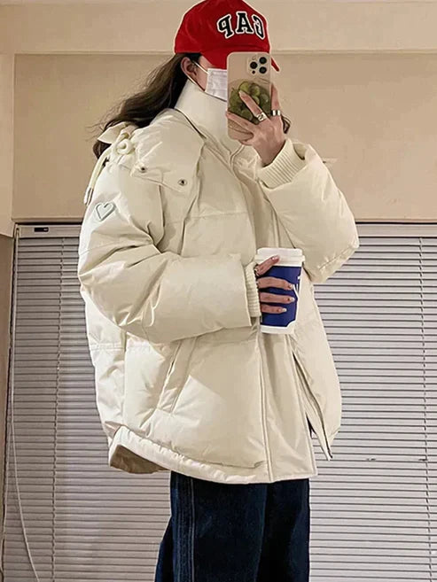 Chaqueta Acolchada con Capucha y Cierre de Cremallera para Mujer | Ideal para Invierno