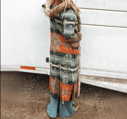 Abrigo Largo con Cuello Decorativo para Adultos | Ideal para Invierno