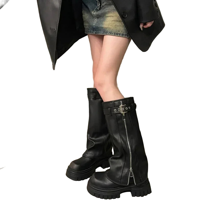 Botas Altas con Plataforma para Mujer | Ideal para Climas Frescos