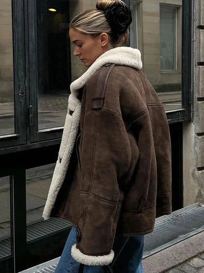 Abrigo Largo con Cierre de Botones y Cuello con Solapa para Mujer | Ideal para Otoño e Invierno