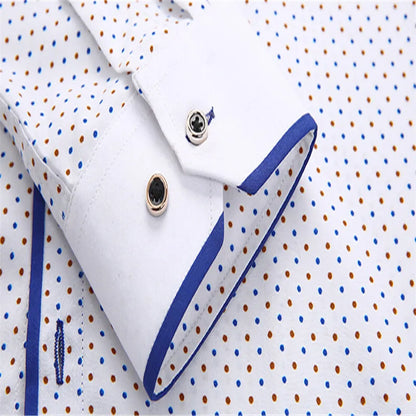 Camisa de Manga Larga con Corte Ajustado y Cuello Clásico para Hombre | Ideal para Uso Diario y Semi-Formal