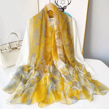 Pañuelo Largo con Estampado Paisajístico para Mujer | Ideal para Otoño e Invierno