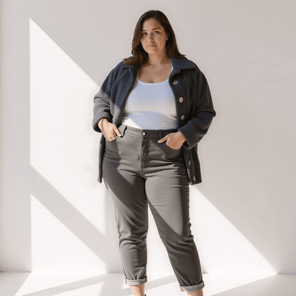 Abrigo con Botones Visibles y Corte Amplio para Mujer | Ideal para Uso Diario en Días Fríos