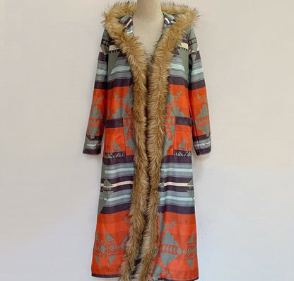 Abrigo Largo con Cuello Decorativo para Adultos | Ideal para Invierno