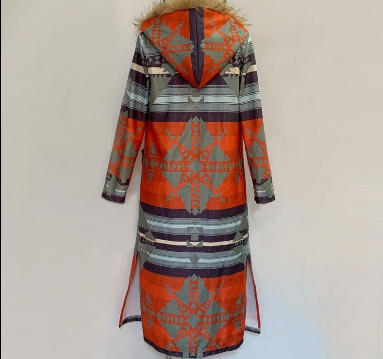 Abrigo Largo con Cuello Decorativo para Adultos | Ideal para Invierno