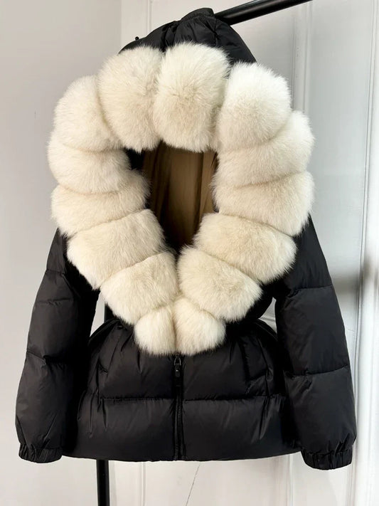Doudoune Con Capucha Y Cuello Desmontable Para Mujer | Ideal Para Uso Diario En Invierno