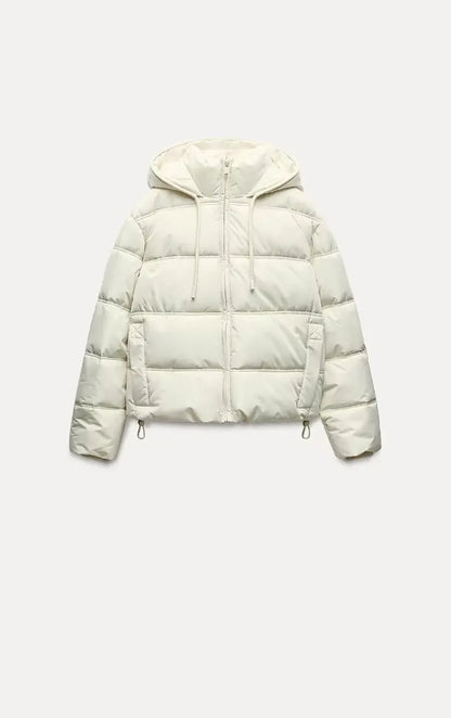 Chaqueta Acolchada Corta con Capucha para Mujer | Uso Diario en Otoño e Invierno