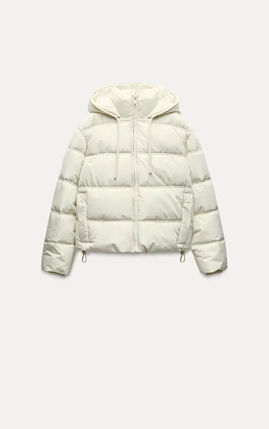 Chaqueta Acolchada Corta con Capucha para Mujer | Uso Diario en Otoño e Invierno