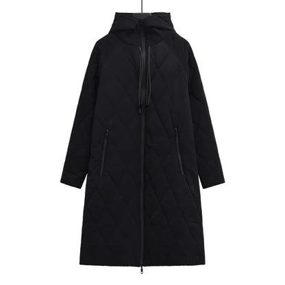 Veste Larga con Capucha Ajustable para Mujer | Ideal para la Temporada Fría